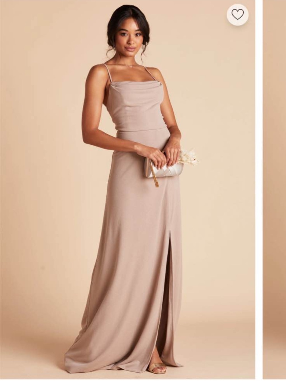 Birdy Grey Cowl Neck Midi Dress Medium Ash Side Slit